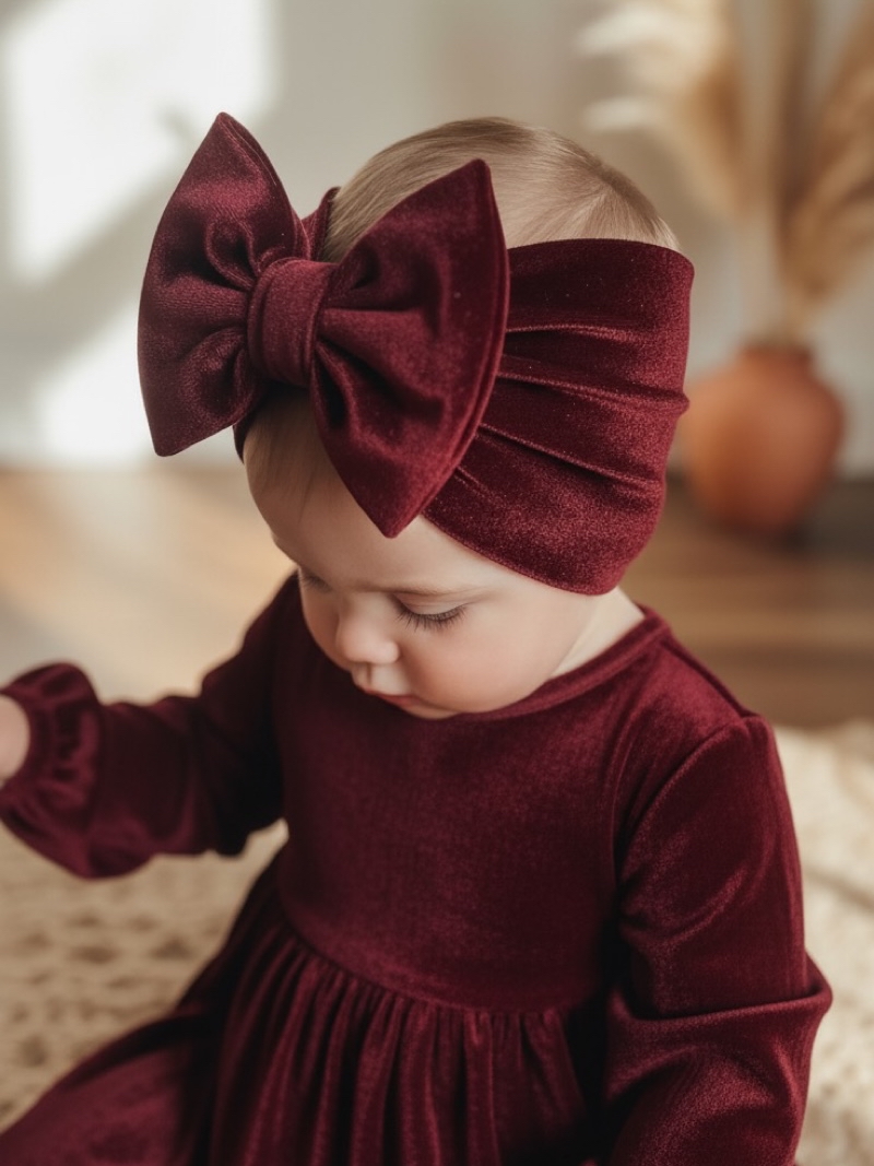 Χειροποίητο Τουρμπάνι Ανοιχτό Μπορτνό Βελούδο 3000-CHR0021