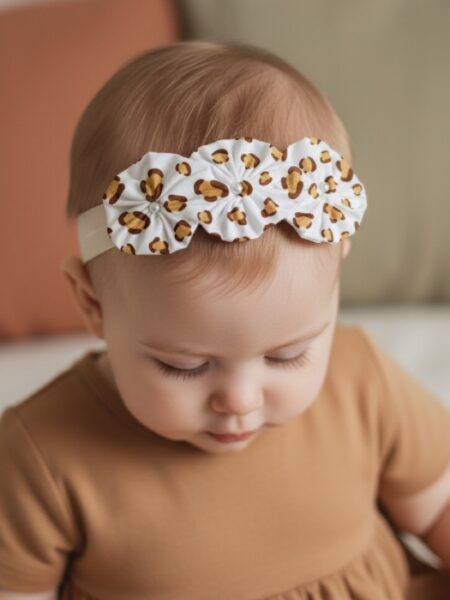 Χειροποίητη Κορδέλα Καφέ Λεοπάρ CETH0005D