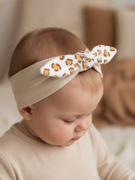 Χειροποίητη Κορδέλα Καφέ Λεοπάρ CETH0005F