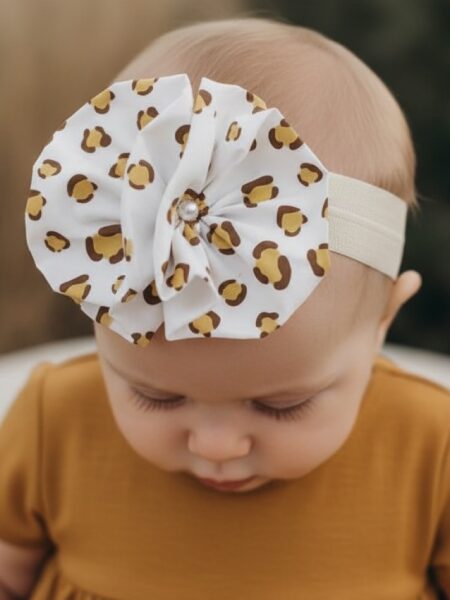 Χειροποίητη Κορδέλα Καφέ Λεοπάρ DETH0005E