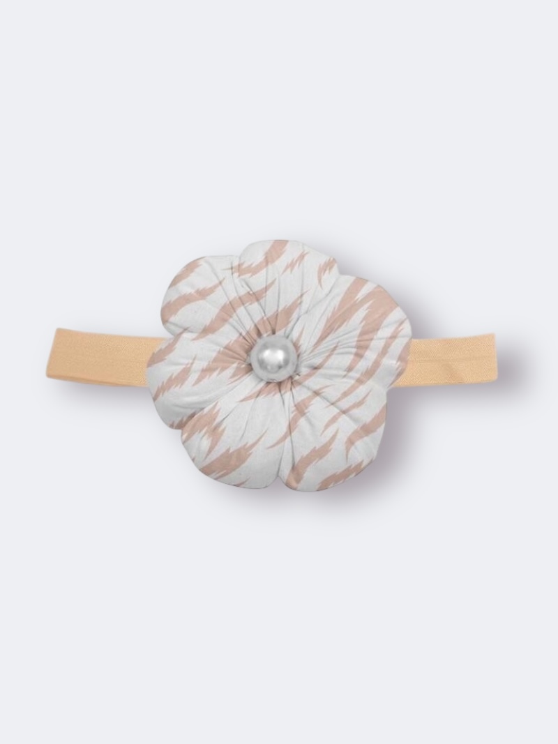 Χειροποίητη Κορδέλα Σομόν Λευκό Ζεβρέ DETH0010F - Image 2