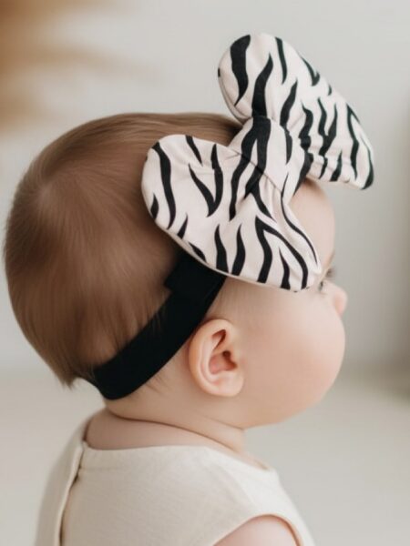 Χειροποίητη Κορδέλα Σομόν Μαύρο Ζεβρέ DETH0011A