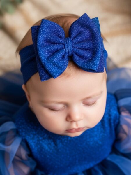 Χειροποίητη Κορδέλα Μπλέ Λούρεξ 1000-ECHR0029