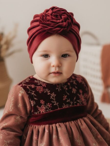 Χειροποίητο Τουρμπάνι Κλειστό Μπροντό Βελούδο 3000-CHR0021