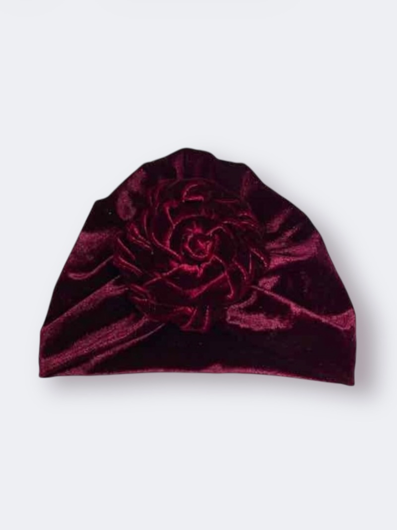 Χειροποίητο Τουρμπάνι Κλειστό Μπροντό Βελούδο 3000-CHR0021 - Image 2