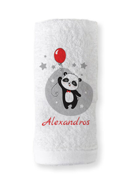 20002_panda ballon (Μπομπονιέρα Πετσέτα χεριών)