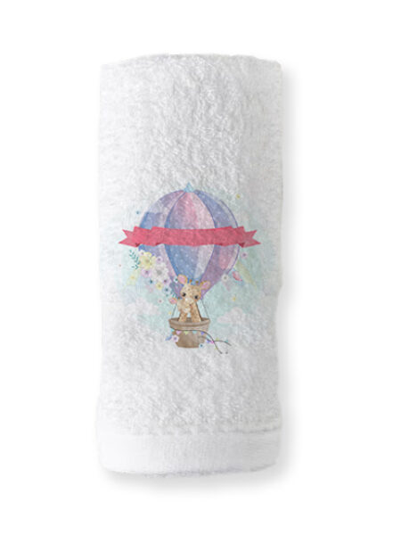20014_hot-air-ballon (Μπομπονιέρα Πετσέτα χεριών)