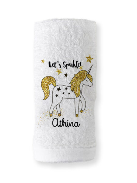 20021_unicorn (Μπομπονιέρα Πετσέτα χεριών)