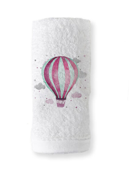 20052_Αερόστατο Pinkgirl (Μπομπονιέρα Πετσέτα χεριών)