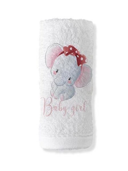 21003_pink-elephant (Μπομπονιέρα Πετσέτα χεριών)