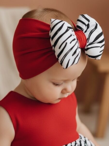 Χειροποίητο Τουρμπάνι Ανοιχτό Κόκκινο με Ζεβρέ TOPENETH0009