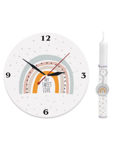 51 Λαμπάδα Ρολόϊ Τοίχου "Rainbow1"