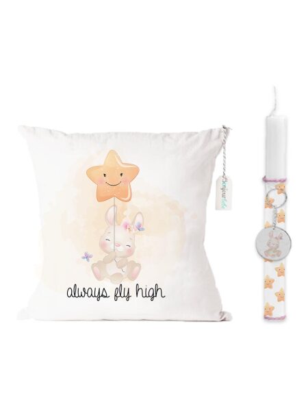 37 Λαμπάδα Πάσχα "Rabbit Fly High"