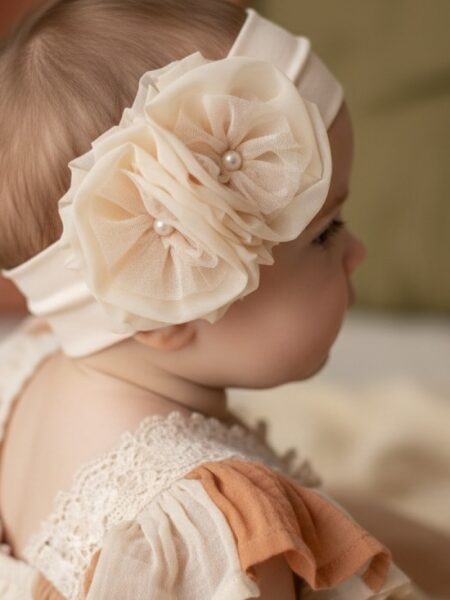 Χειροποίητη Σομόν κορδέλα μαλλιών 1000-F0081