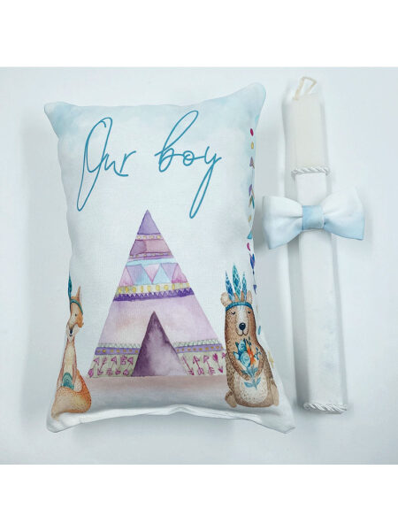 Σετ Λαμπάδα-Μαξιλάρι με Αξεσουάρ (Παπιγιόν) LAMPILBOY0002