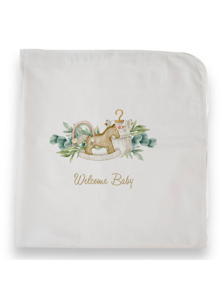 Ξύλινο Αλογάκι "Welcome Baby"(Πάνα Χασέ)