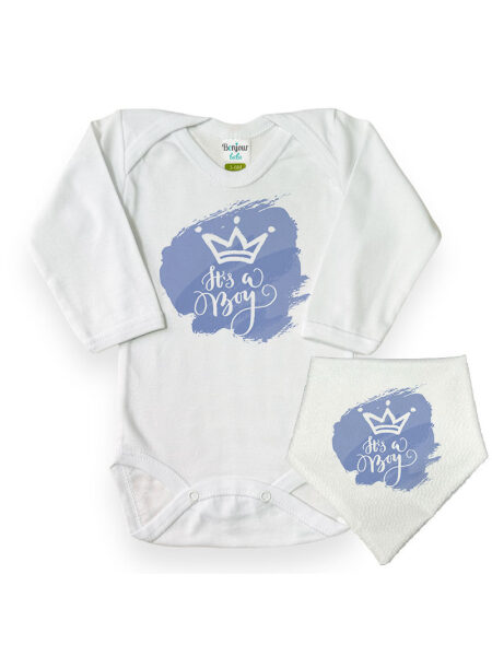 Στέμμα It's a Boy (Κορμάκι-Σαλιάρα)