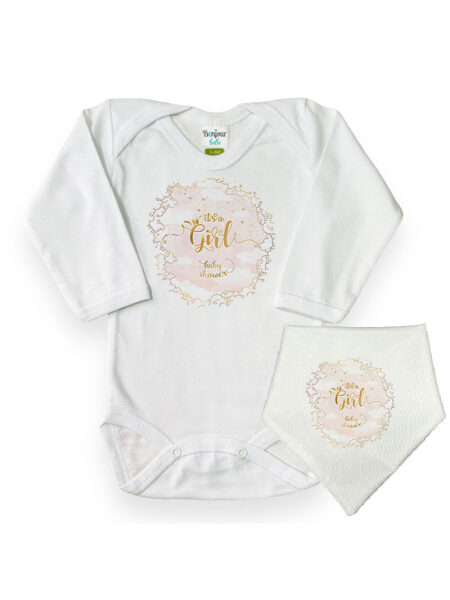 Girl Baby Shower (Κορμάκι-Σαλιάρα)