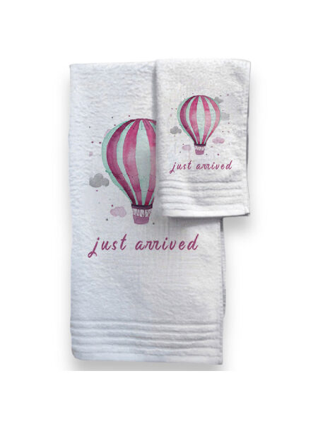 Έφτασα Ροζ Αερόστατο (Σετ Πετσέτες)
