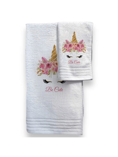Unicorn in Flowers (Σετ Πετσέτες)