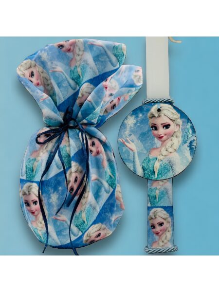 EASTER 24010 Πασχαλινό Σετ Bonjourbebe με Θέμα την "Frozen" (Λαμπάδα-Αυγό)