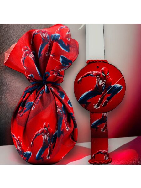 EASTER 24011 Πασχαλινό Σετ Bonjourbebe με Θέμα τον "Spideboy" (Λαμπάδα-Αυγό)