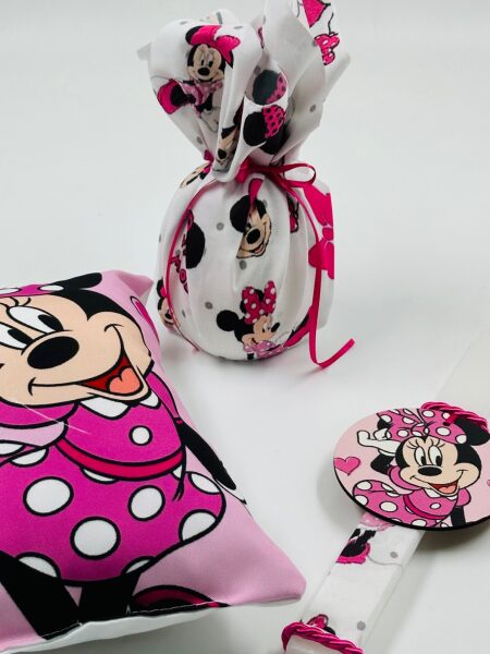 EASTER 24008 Πασχαλινό Σετ Bonjourbebe με Θέμα την "Minnie" (Λαμπάδα-Μαξιλάρι-Αυγό)