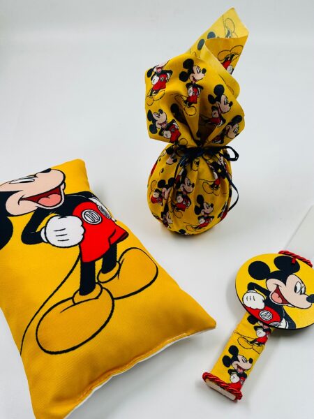 EASTER 24009 Πασχαλινό Σετ Bonjourbebe με Θέμα τον "Mickey" (Λαμπάδα-Μαξιλάρι-Αυγό)