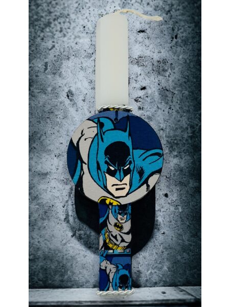 EASTER 24001 Πασχαλινή Λαμπάδα Bonjourbebe με Θέμα τον "Batman"