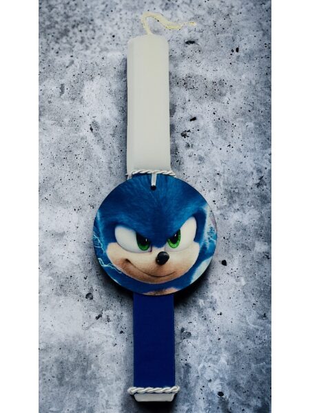 EASTER 24002 Πασχαλινή Λαμπάδα Bonjourbebe με Θέμα τον "Sonic"