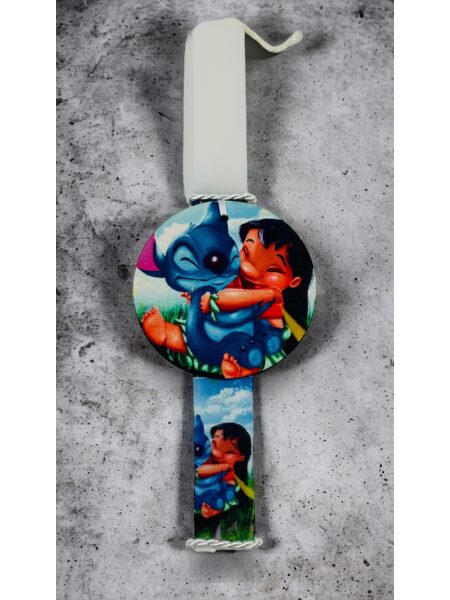 EASTER 24004 Πασχαλινή Λαμπάδα Bonjourbebe με Θέμα τους "Lilo&Stich"