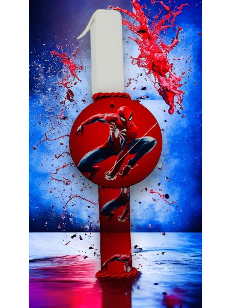 EASTER 24011 Πασχαλινή Λαμπάδα Bonjourbebe με Θέμα τον "Spideboy"