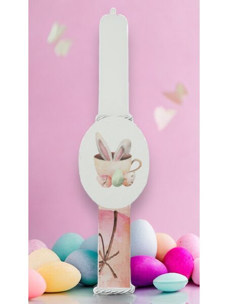 EAS100024-3A Πασχαλινή Λαμπάδα Bonjourbebe με Θέμα "Rabbit Pink Ears"