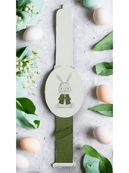 EAS100024-8A Πασχαλινή Λαμπάδα Bonjourbebe με Θέμα "Rabbit Standing"