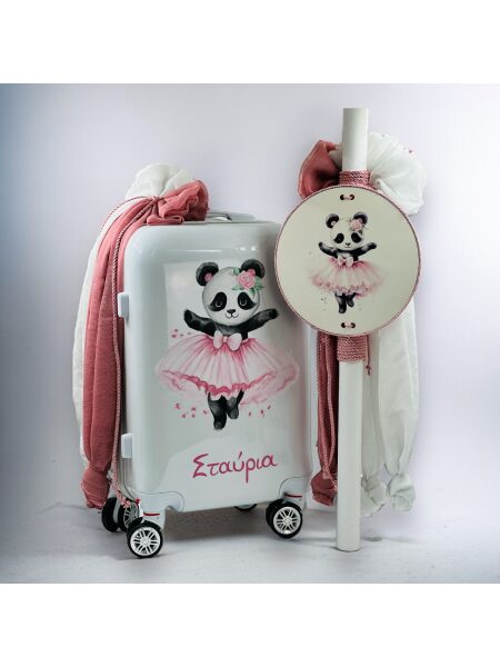 24032_Panda Ballerina (Ολικό Βαπτιστικό Πακέτο Νονού / Νονάς)