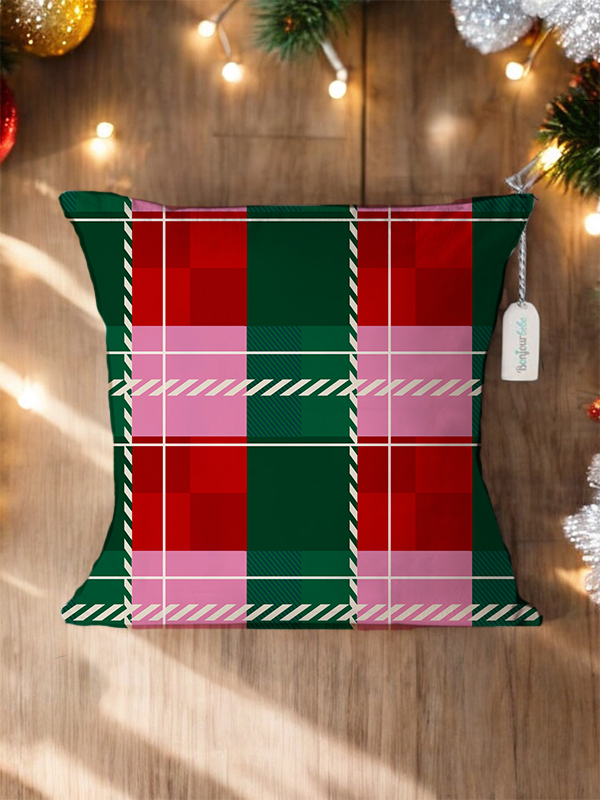 Χριστουγεννιάτικο Διακοσμητικό Μαξιλάρι με Γούρι (4040CHR202512a)