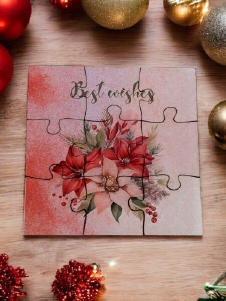 “Χριστουγεννιάτικο Ξύλινο Παζλ PUZZLE1515CHR202517a – Μοναδικό δώρο με ευχή και γούρι!”