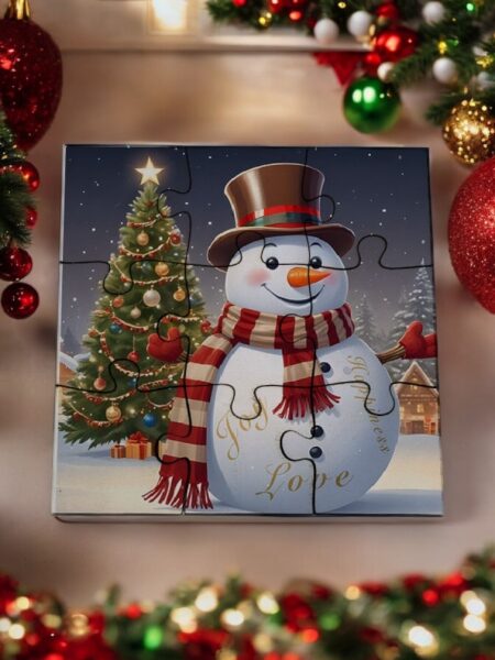 “Χριστουγεννιάτικο Ξύλινο Παζλ PUZZLE1515CHR202518a – Μοναδικό δώρο με ευχή και γούρι!”