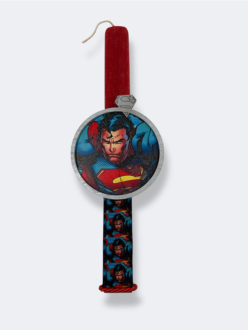 EASTER 24013 Πασχαλινή Λαμπάδα Bonjourbebe με Θέμα τον "SuperBoy"