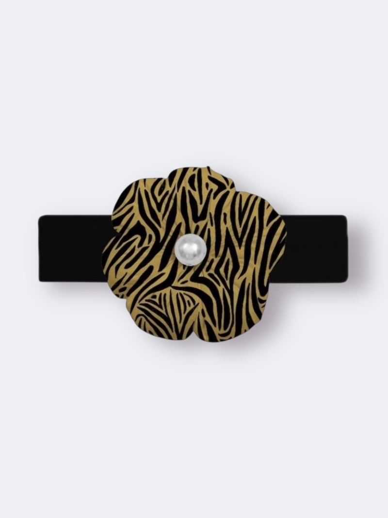 Χειροποίητη Κορδέλα Μουσταρδί Μαύρο Ζεβρέ DETH0008F - Image 2