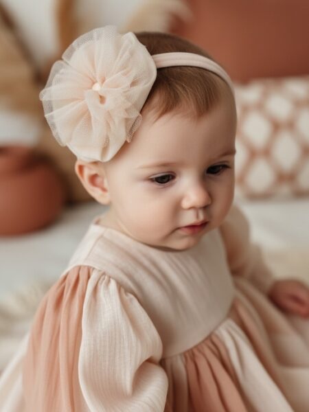 Χειροποίητη Σομόν στέκα μαλλιών 2000-F0002