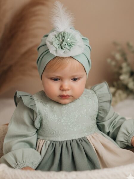 Χειροποίητο Μέντα τουρμπάνι μαλλιών 3000-F0012