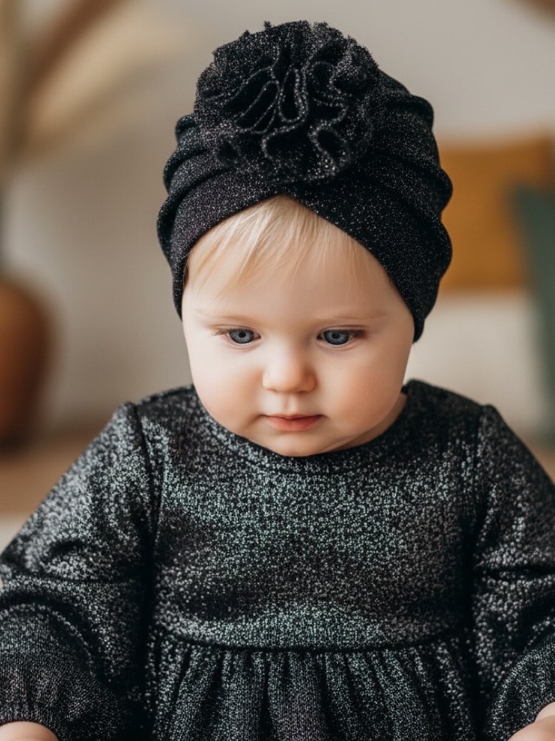 Χειροποίητο Τουρμπάνι Κλειστό Ανθρακί Λούρεξ 3000-CHR0025