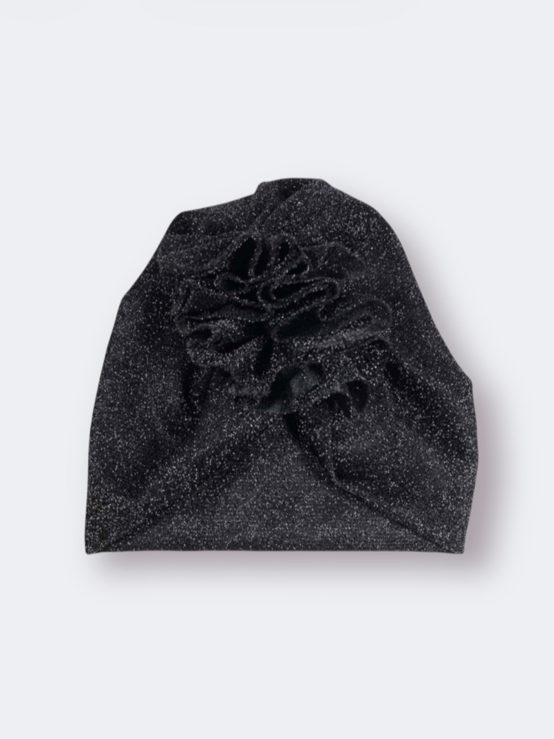 Χειροποίητο Τουρμπάνι Κλειστό Ανθρακί Λούρεξ 3000-CHR0025 - Image 2