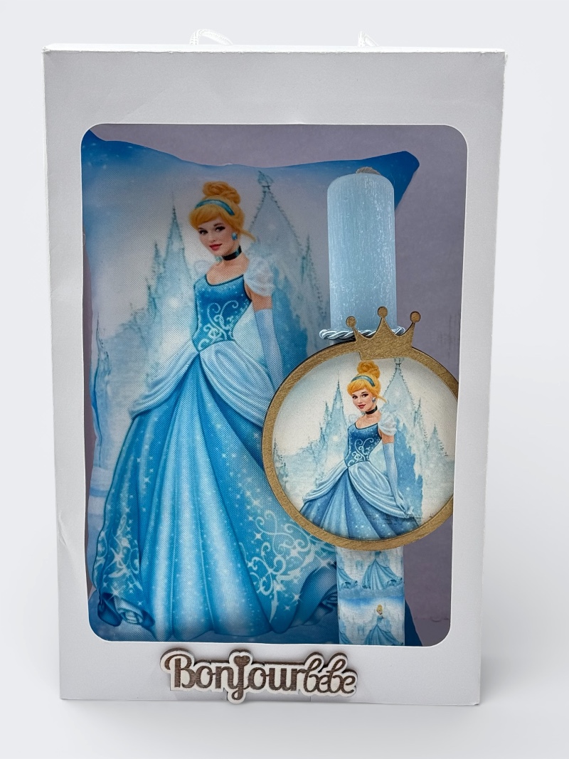 Πασχαλινή Λαμπάδα με Μαξιλάρι Πριγίπισσας PREAS005a